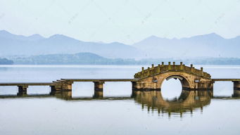 杭州西湖石桥风景摄影图高清摄影大图 千库网